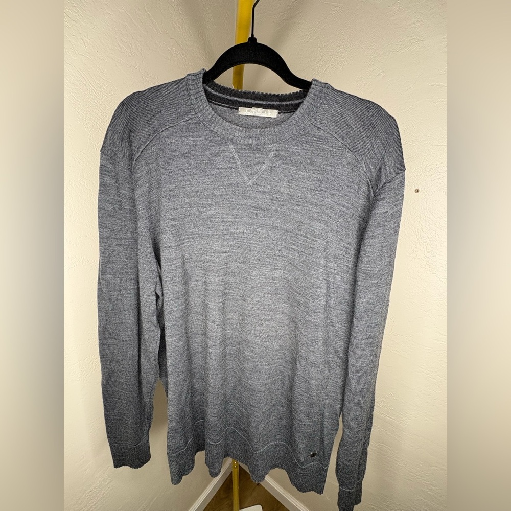 Smartwool Gray Merino Wool Crewneck Sweater | Lightweight Pullover Men L